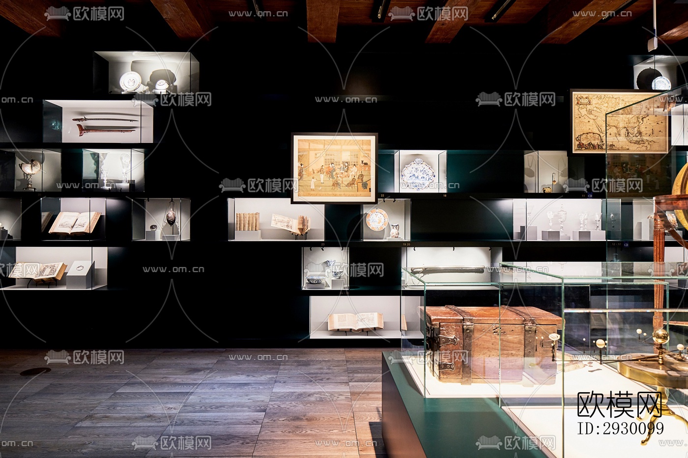 工业风展览展厅效果图下载（渲染图12）