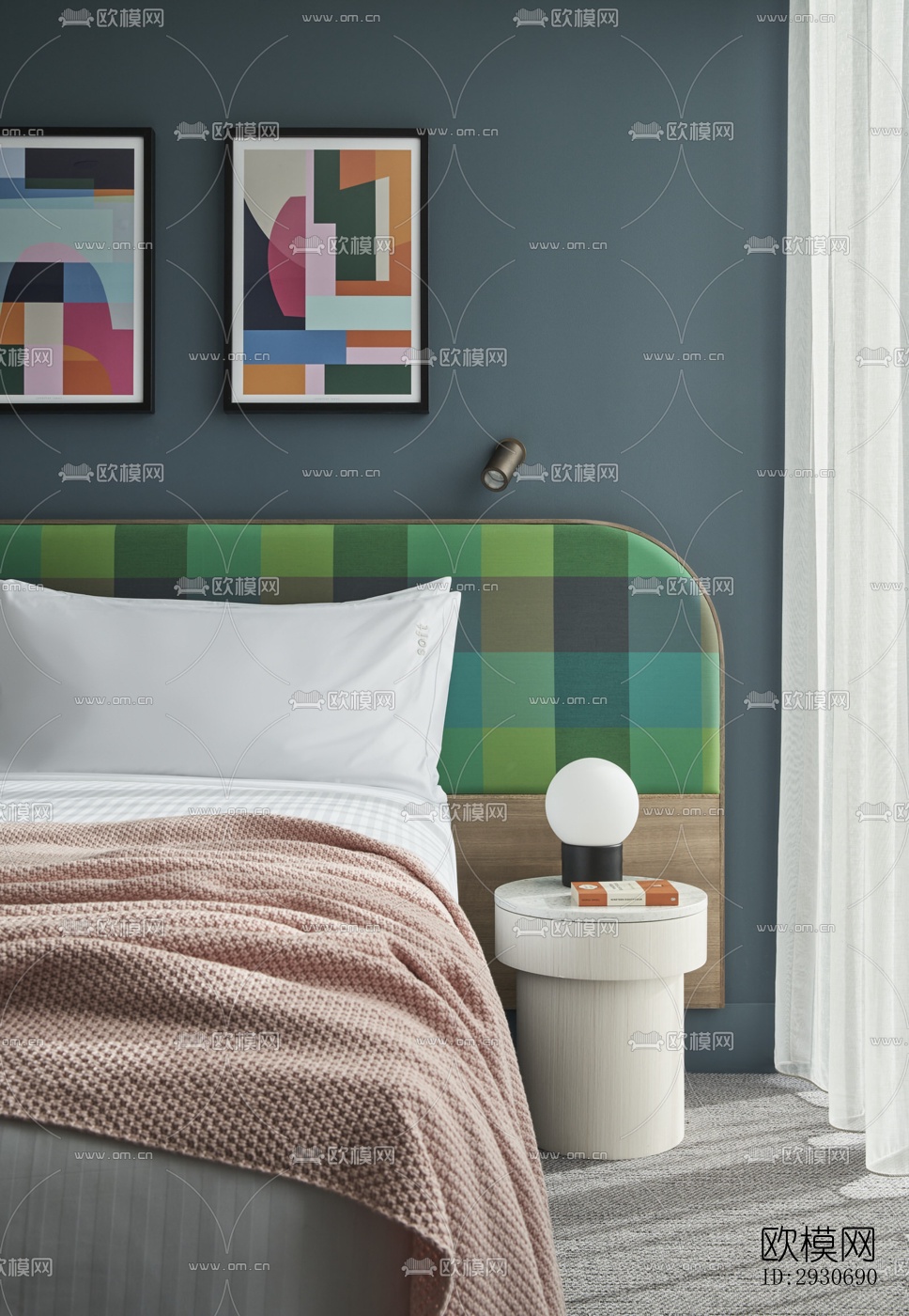 现代酒店民宿效果图下载（渲染图7）