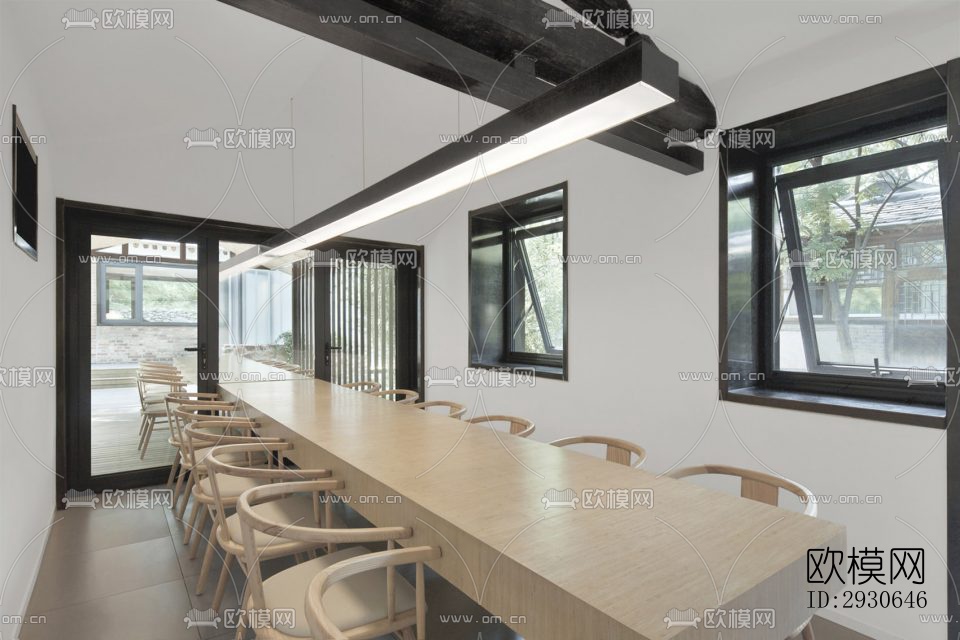 现代酒店民宿效果图下载（渲染图12）