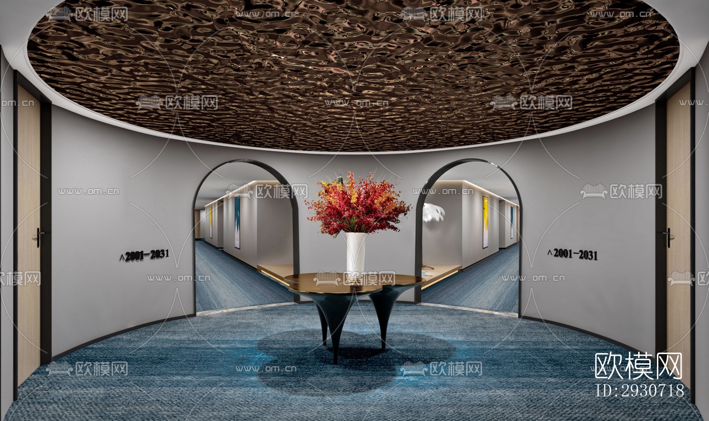 现代酒店民宿效果图下载（渲染图17）