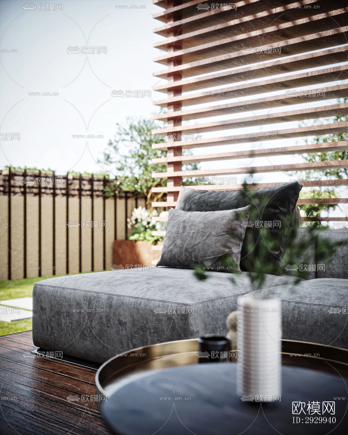 现代居住景观效果图下载（渲染图2）