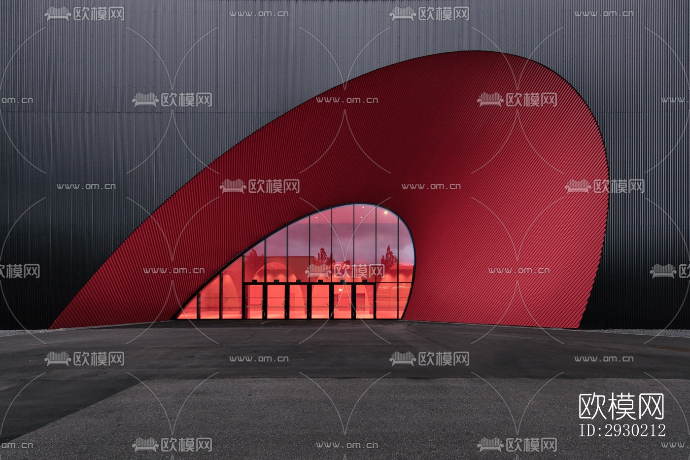 现代展览展厅效果图下载（渲染图1）