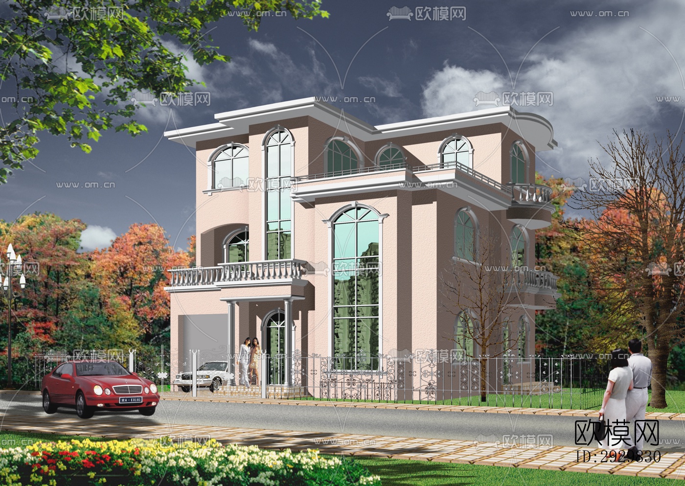 现代居住建筑效果图下载