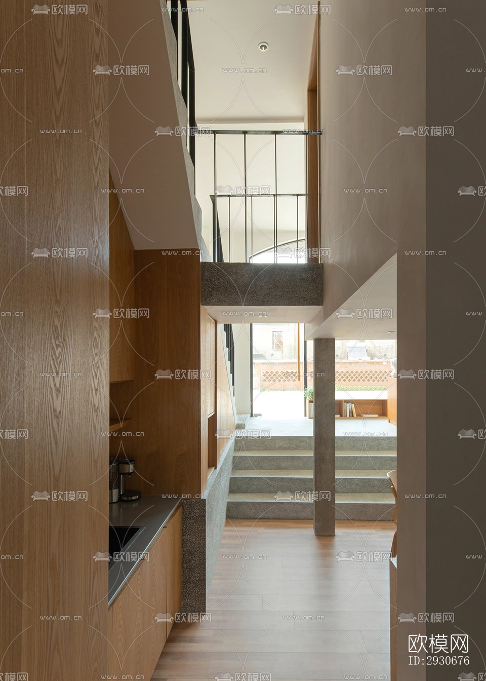 现代酒店民宿效果图下载（渲染图1）