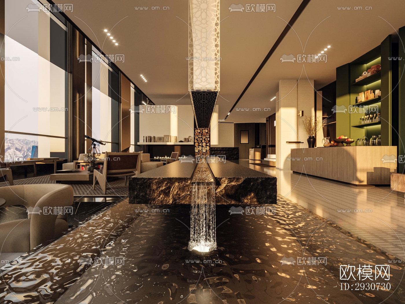 现代酒店民宿效果图下载（渲染图7）