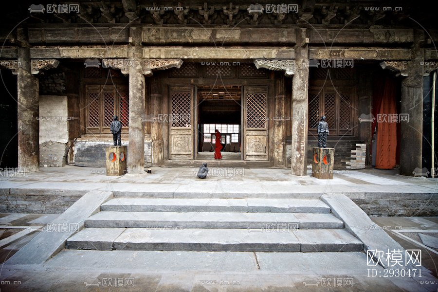 中式酒店民宿效果图下载（渲染图8）