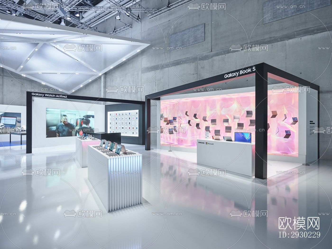 现代展览展厅效果图下载（渲染图7）