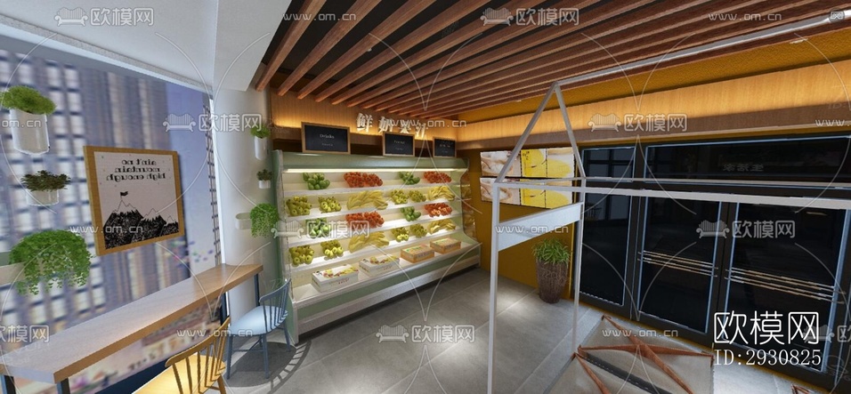 現(xiàn)代零售店鋪效果圖下載(渲染圖2)