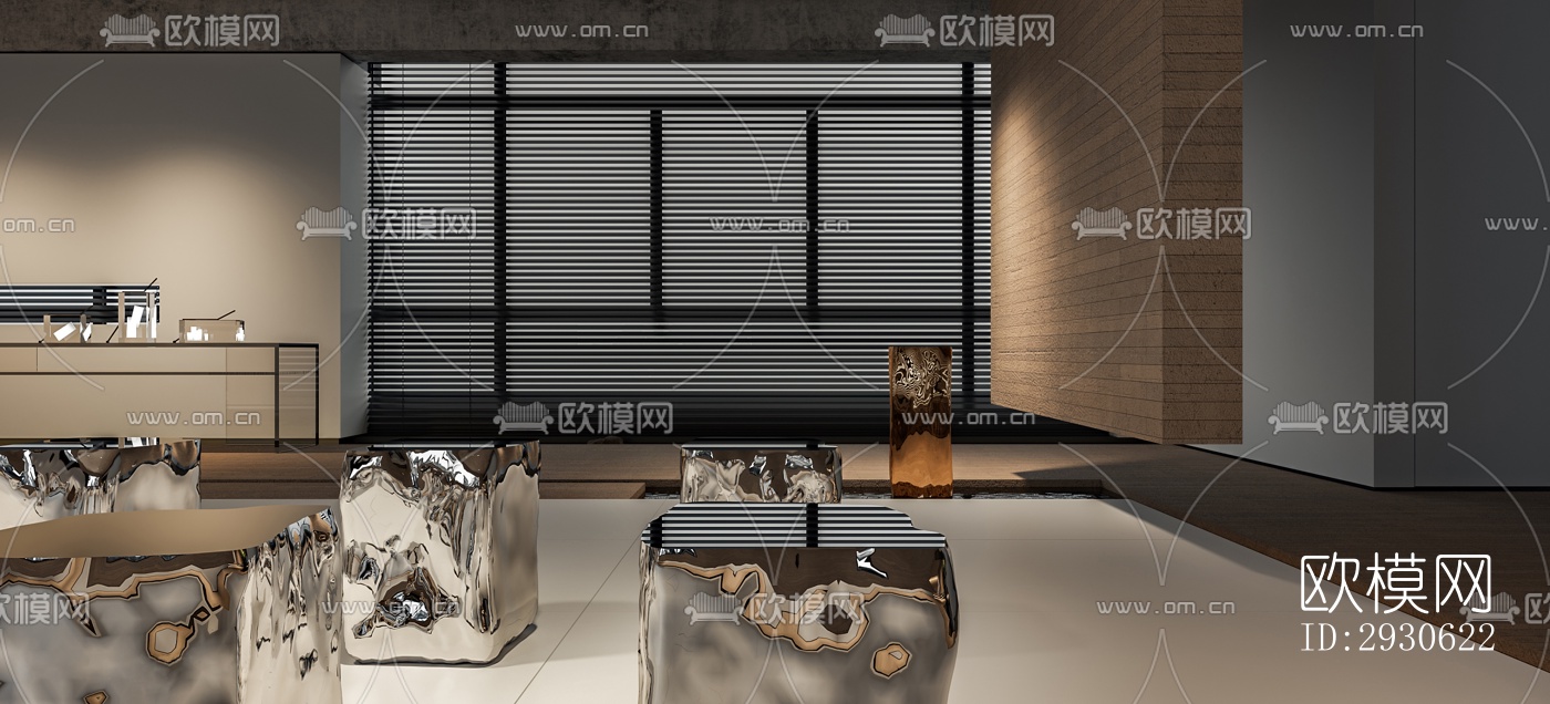 新中式酒店民宿效果图下载（渲染图14）