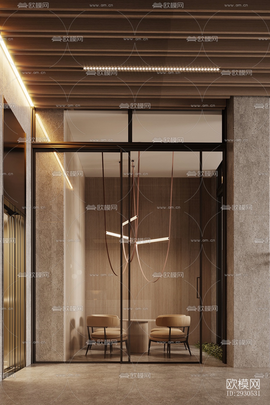 侘寂酒店民宿效果图下载（渲染图3）