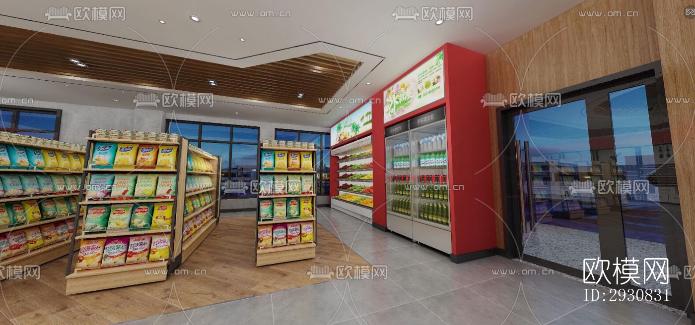 现代零售店铺效果图下载（渲染图2）