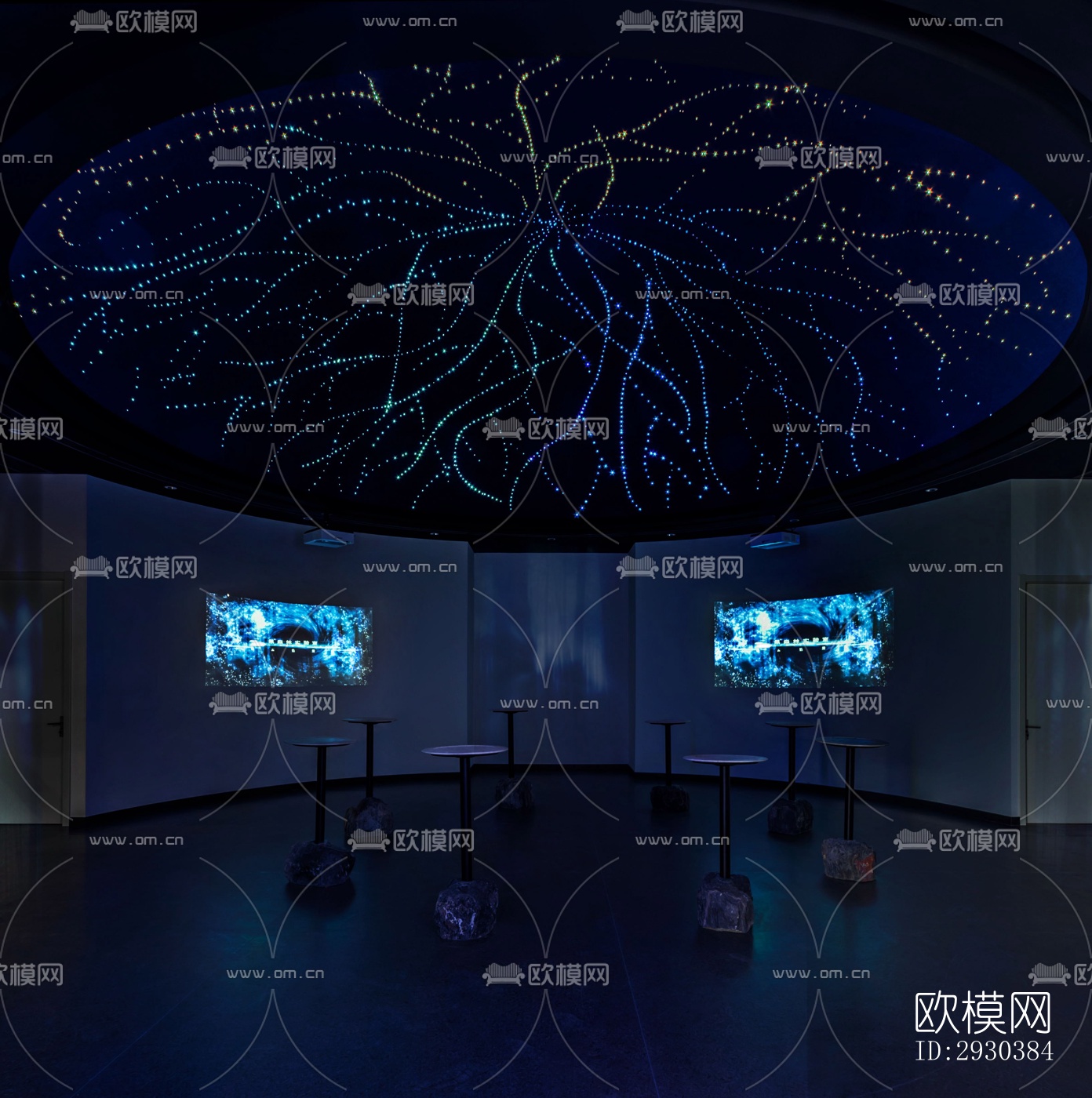 高级灰展览展厅效果图下载（渲染图10）