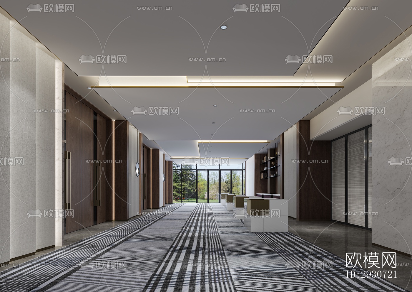 现代酒店民宿效果图下载（渲染图14）