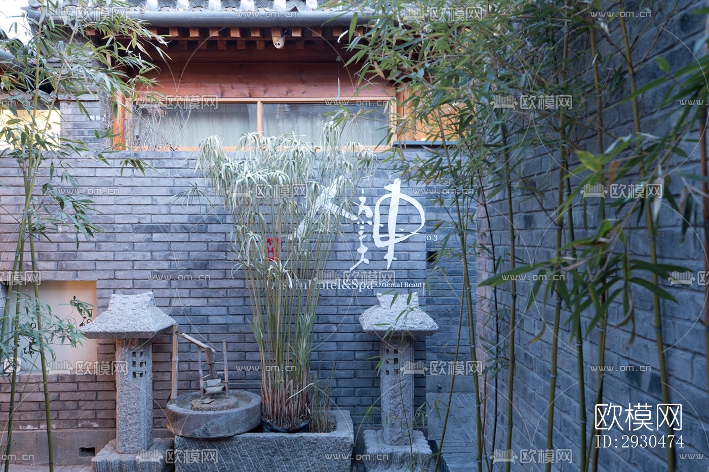 中式酒店民宿效果图下载（渲染图2）