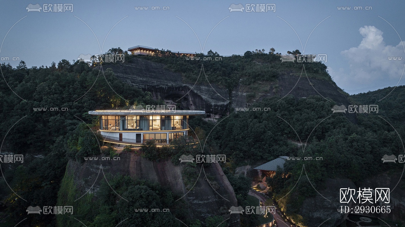 现代酒店民宿效果图下载（渲染图13）