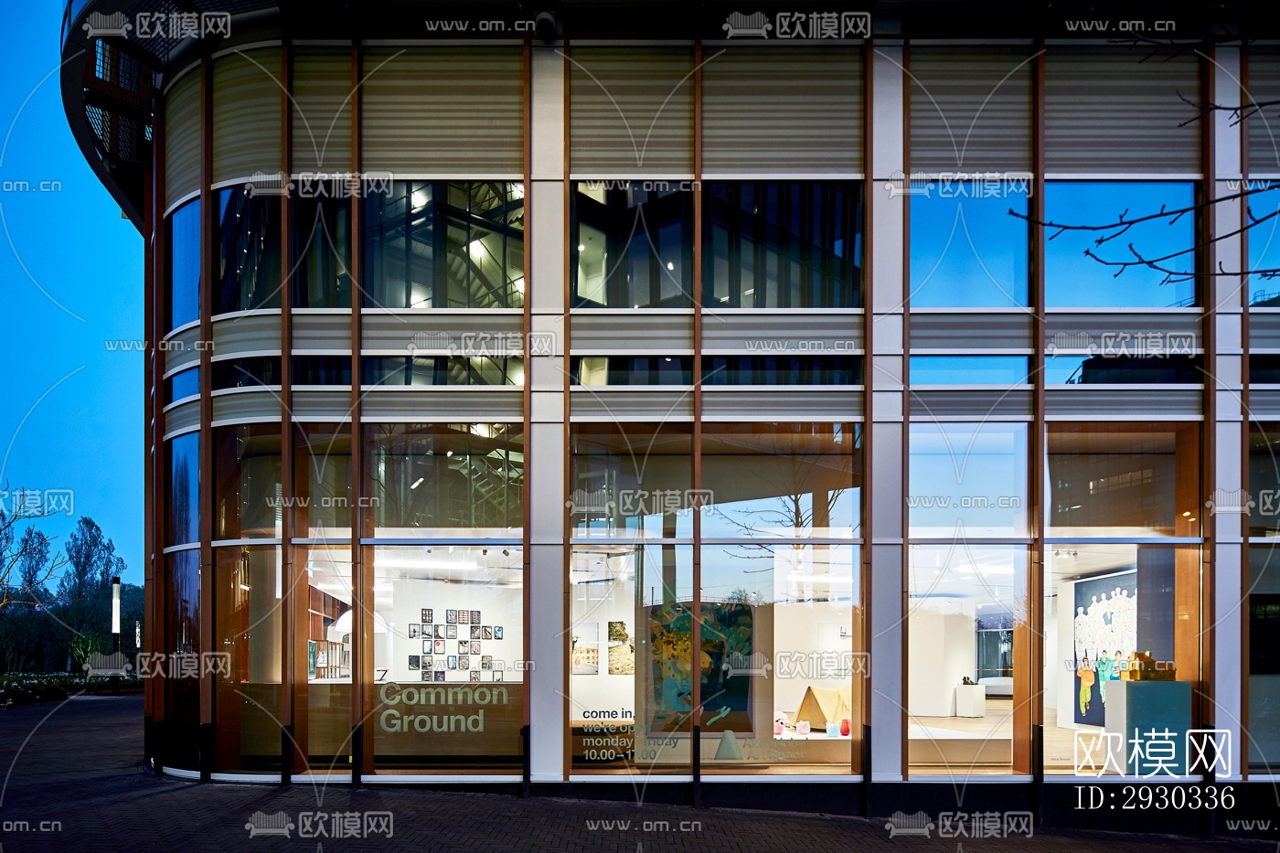 现代展览展厅效果图下载（渲染图2）