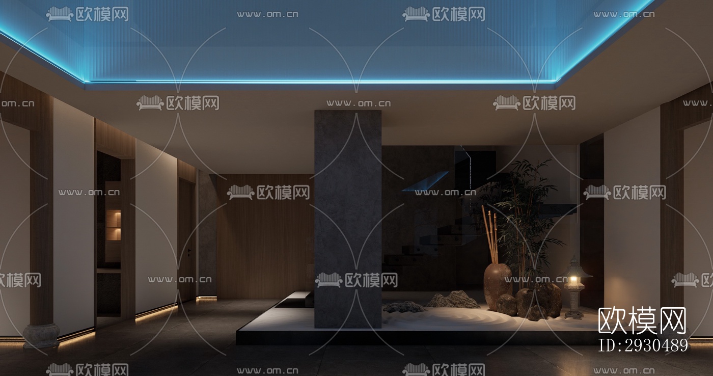 中式酒店民宿效果图下载（渲染图14）