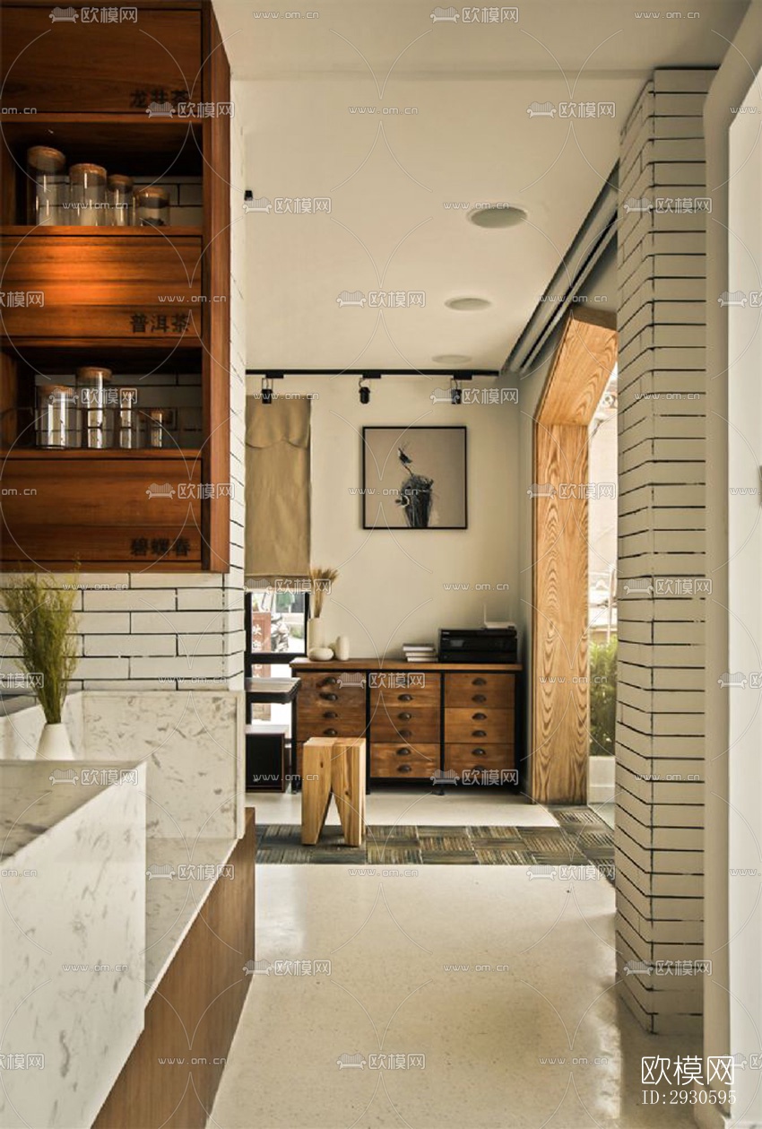 新中式酒店民宿效果图下载（渲染图8）