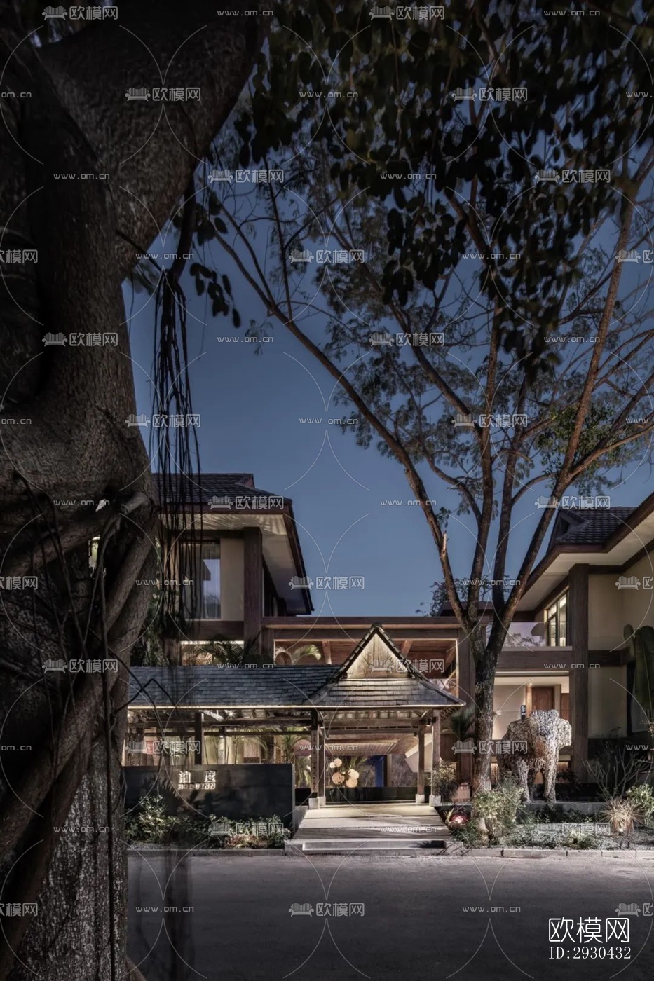 东南亚酒店民宿效果图下载（渲染图3）