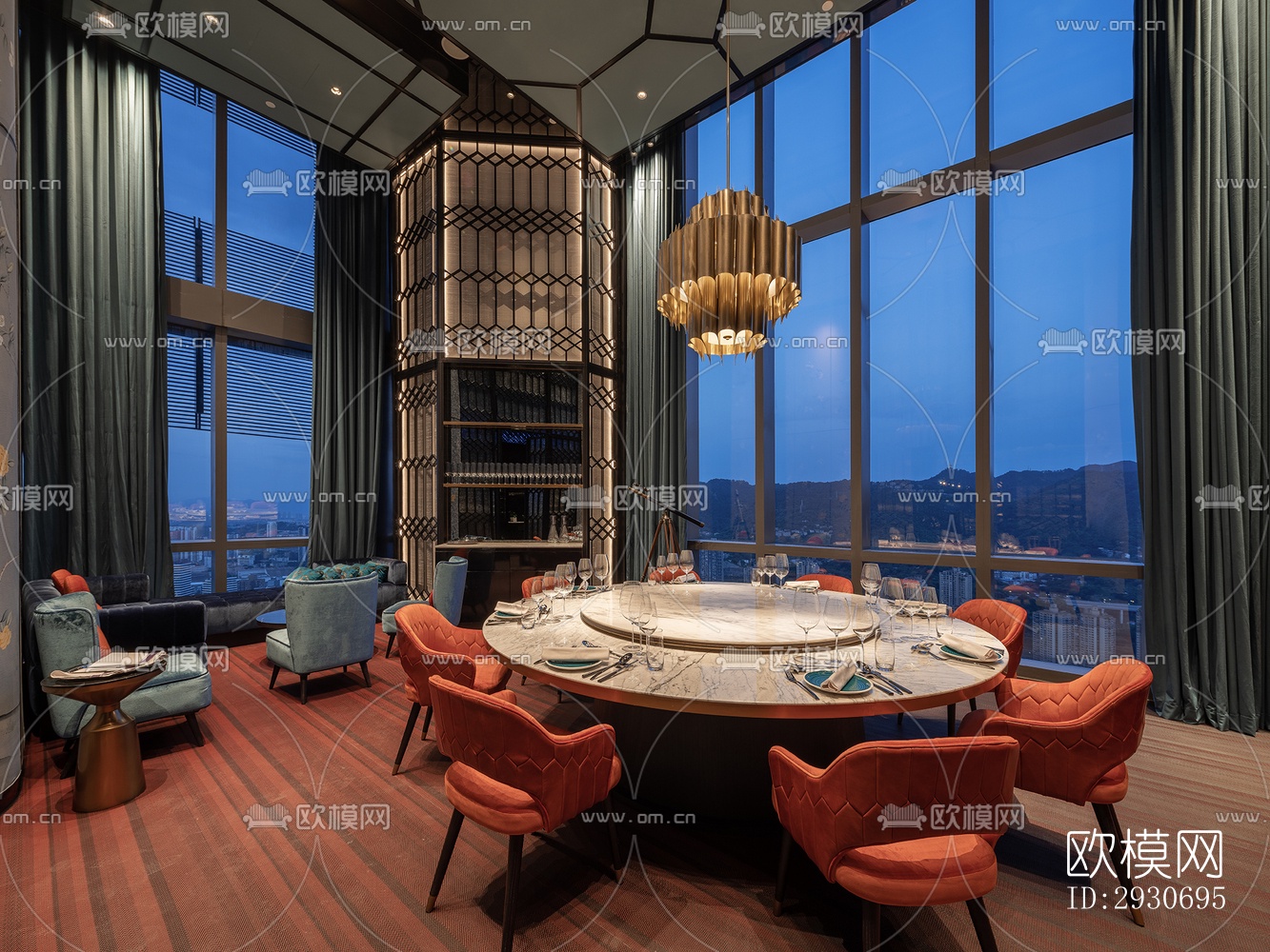 现代酒店民宿效果图下载（渲染图4）