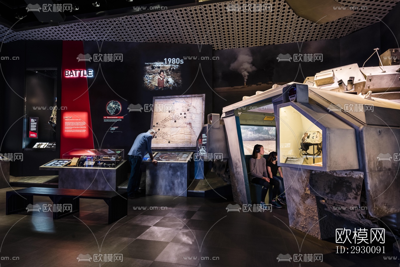 工业风展览展厅效果图下载（渲染图2）