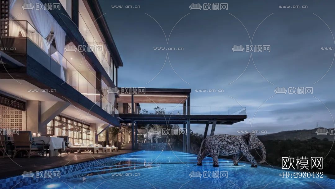 东南亚酒店民宿效果图下载（渲染图16）