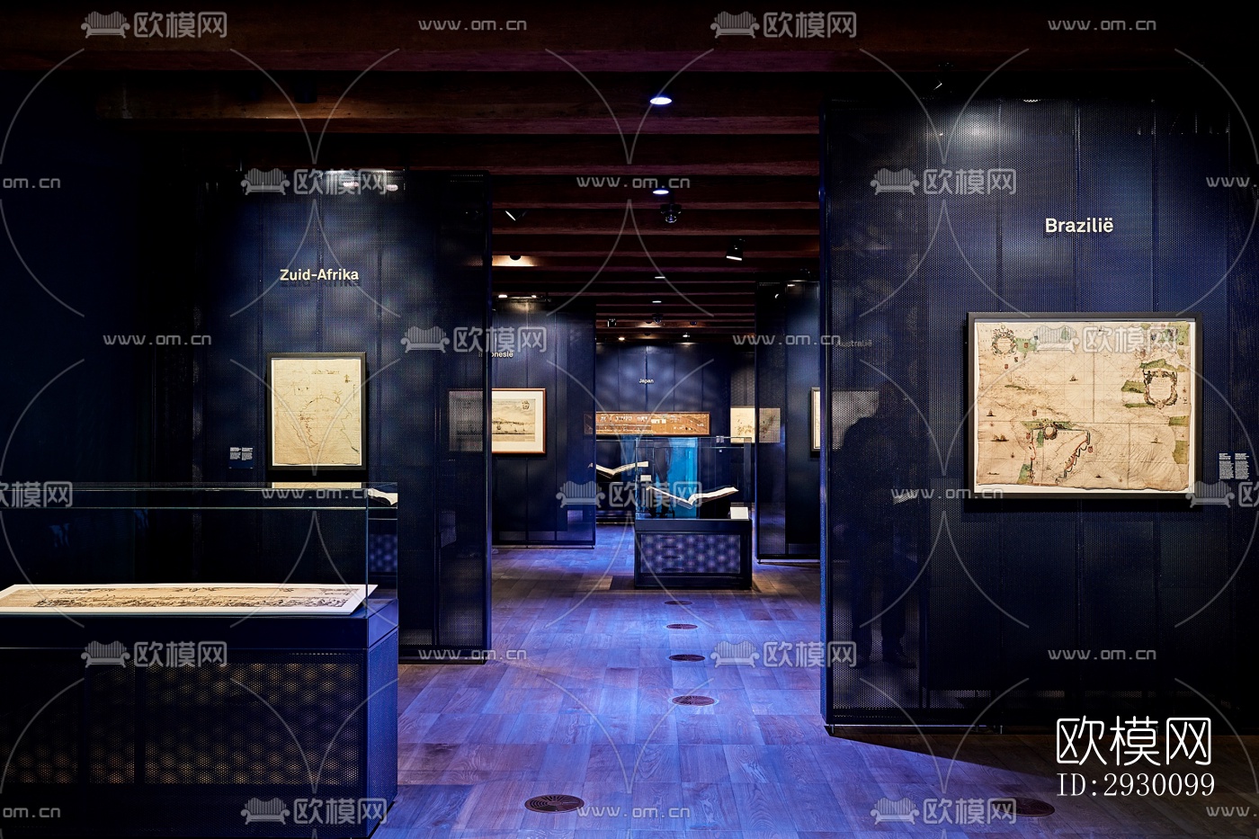 工业风展览展厅效果图下载（渲染图1）