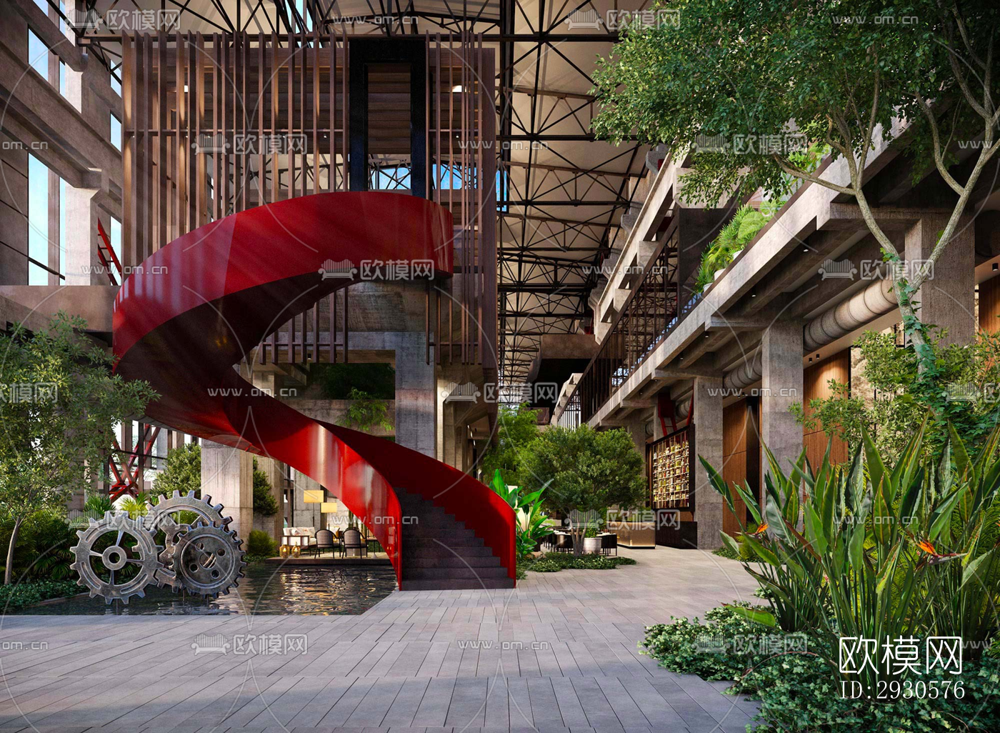 后现代酒店民宿效果图下载（渲染图3）