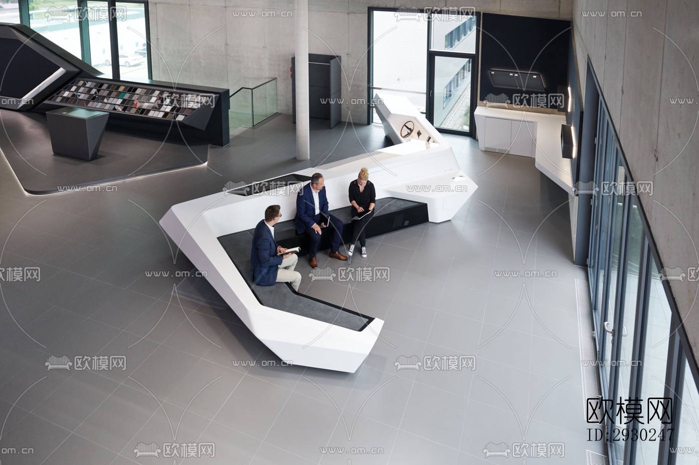 现代展览展厅效果图下载（渲染图8）