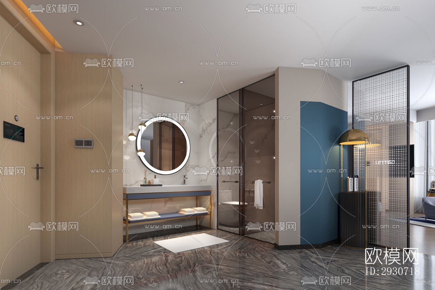 现代酒店民宿效果图下载（渲染图2）