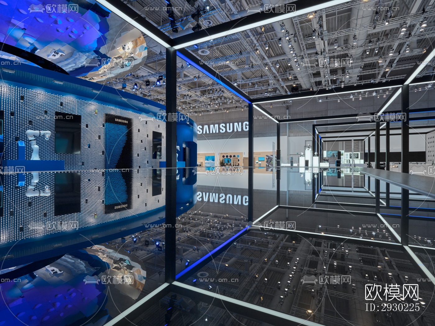 现代展览展厅效果图下载（渲染图8）