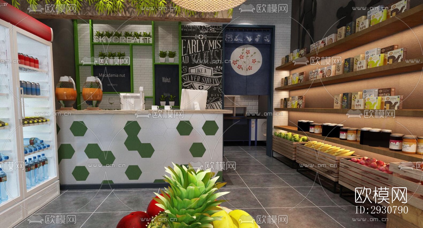 现代零售店铺效果图下载（渲染图2）