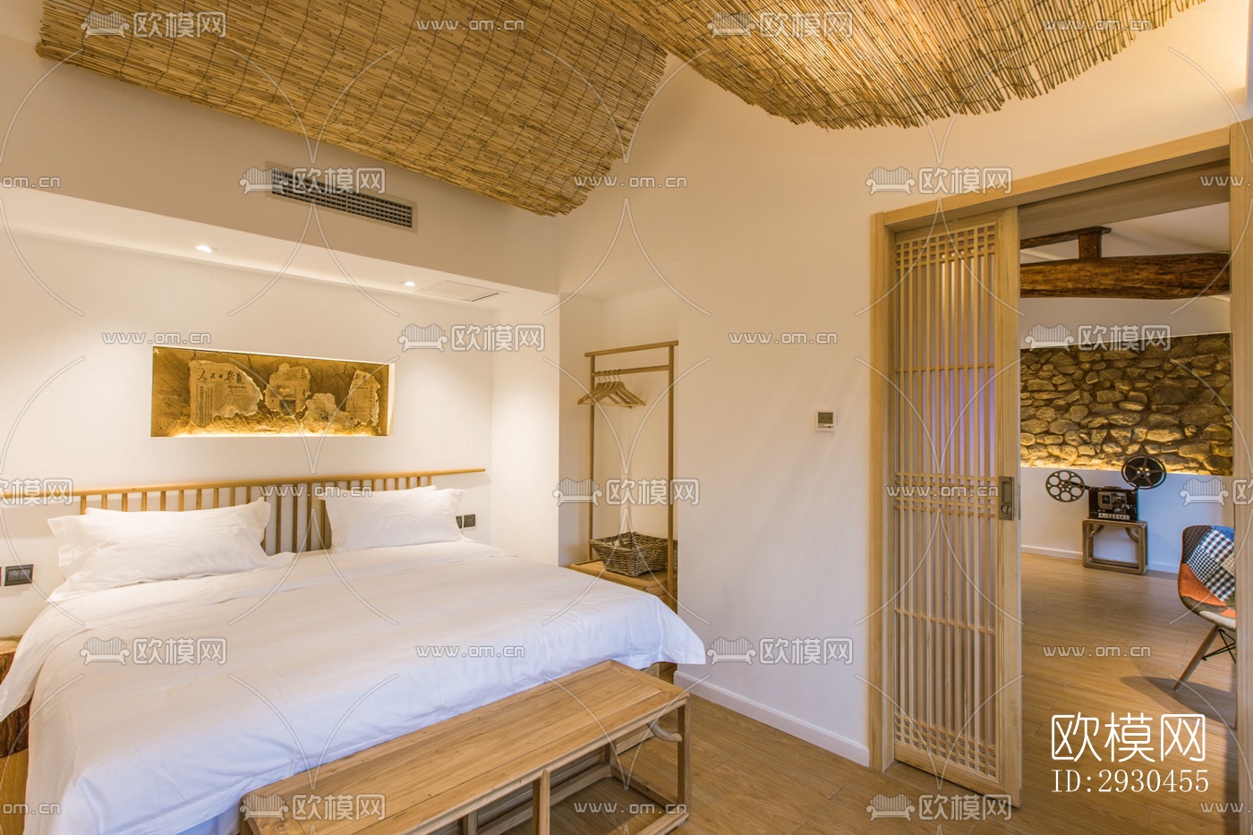 中式酒店民宿效果图下载（渲染图13）