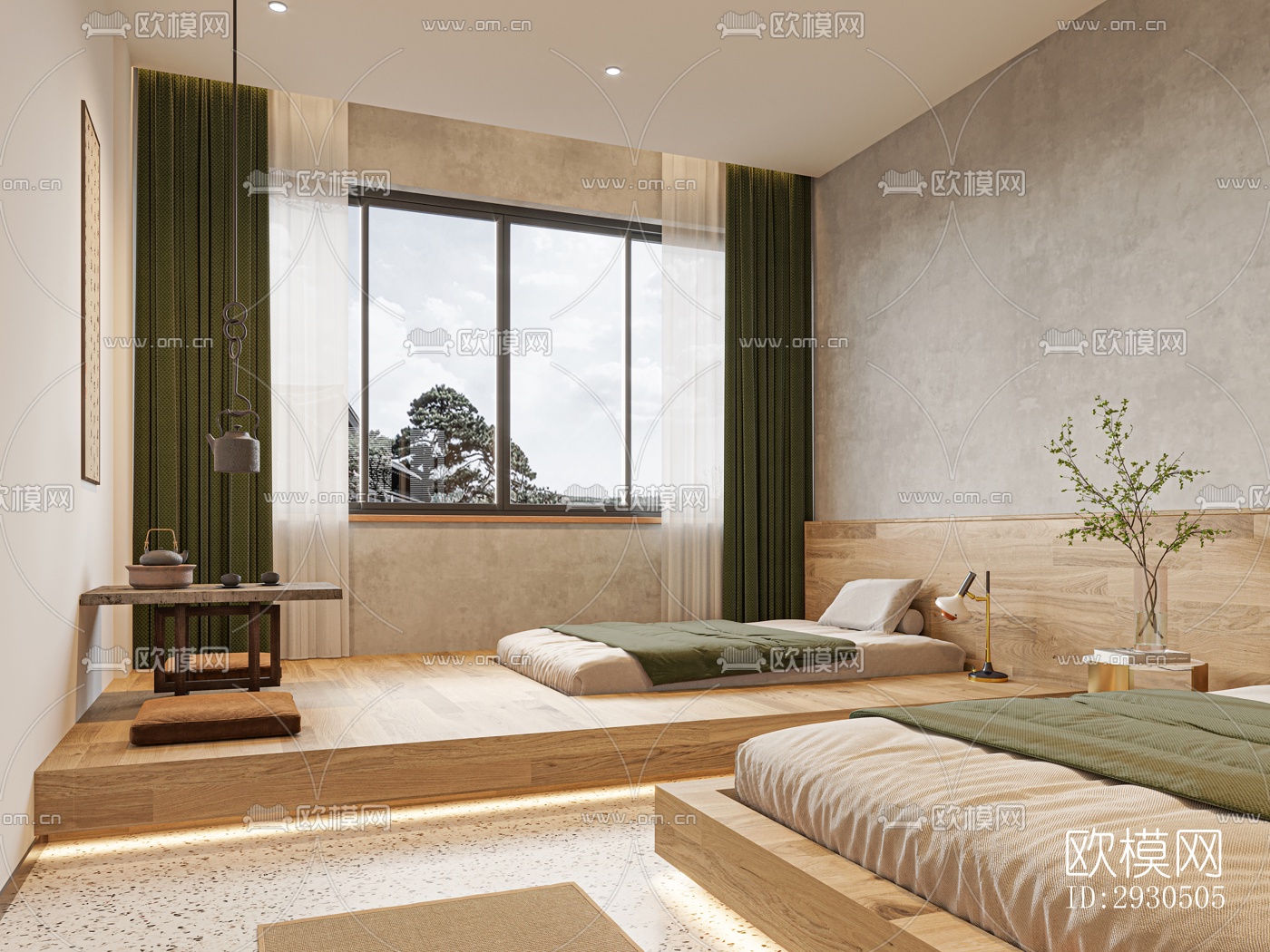 侘寂酒店民宿效果图下载（渲染图8）