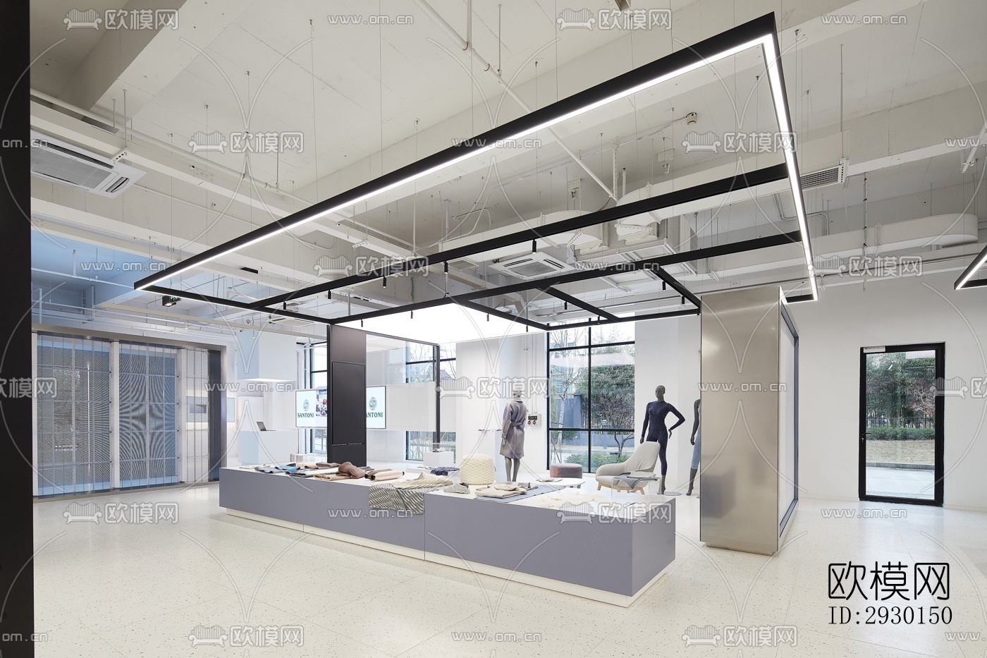 现代展览展厅效果图下载（渲染图7）