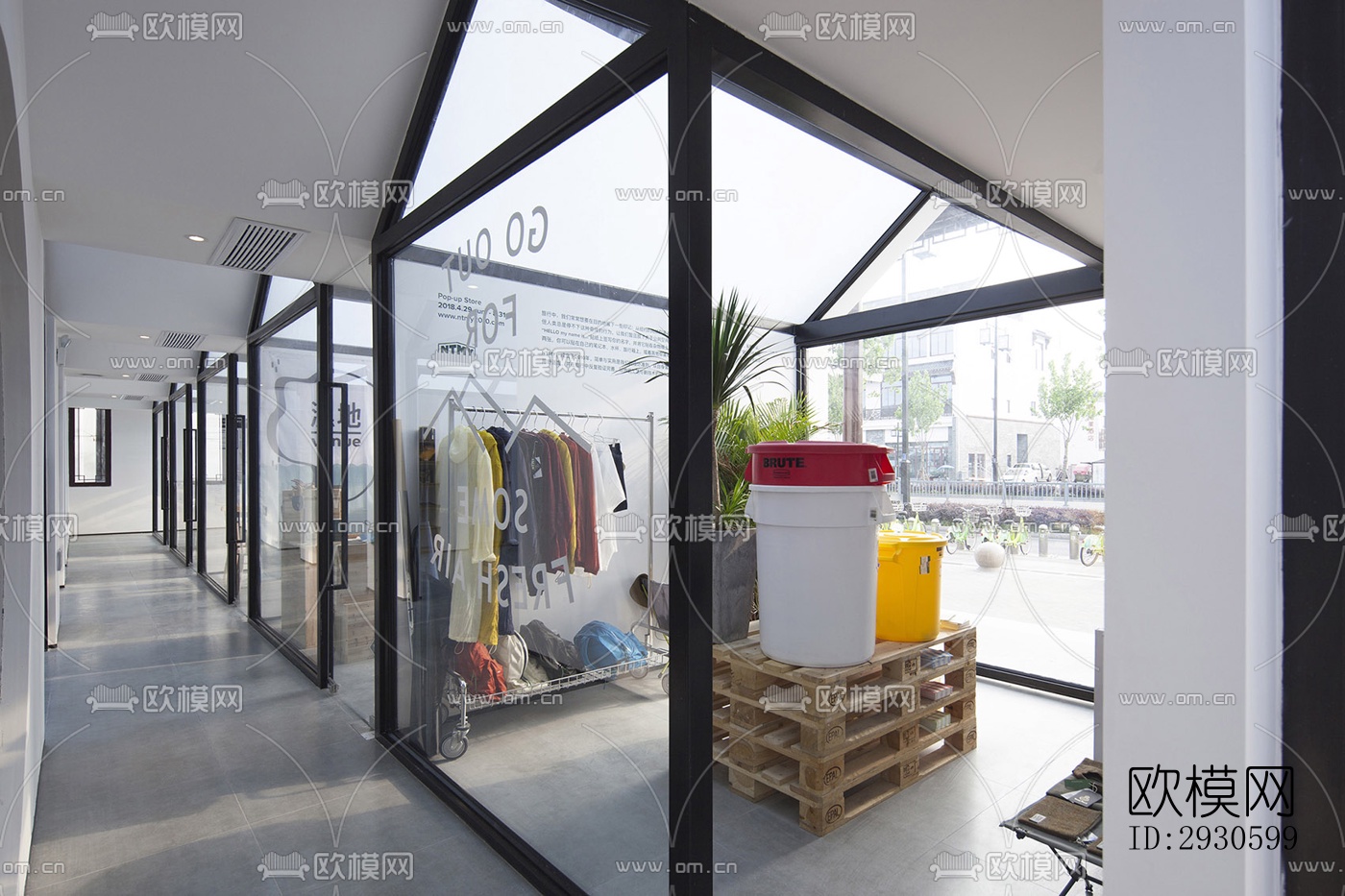 新中式酒店民宿效果图下载（渲染图7）