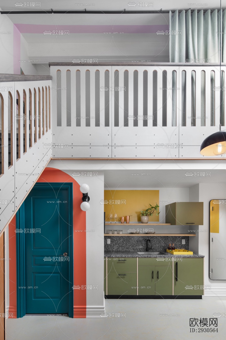 后现代酒店民宿效果图下载（渲染图5）