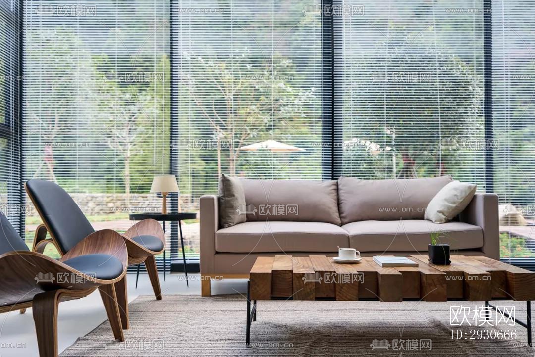 现代酒店民宿效果图下载（渲染图3）