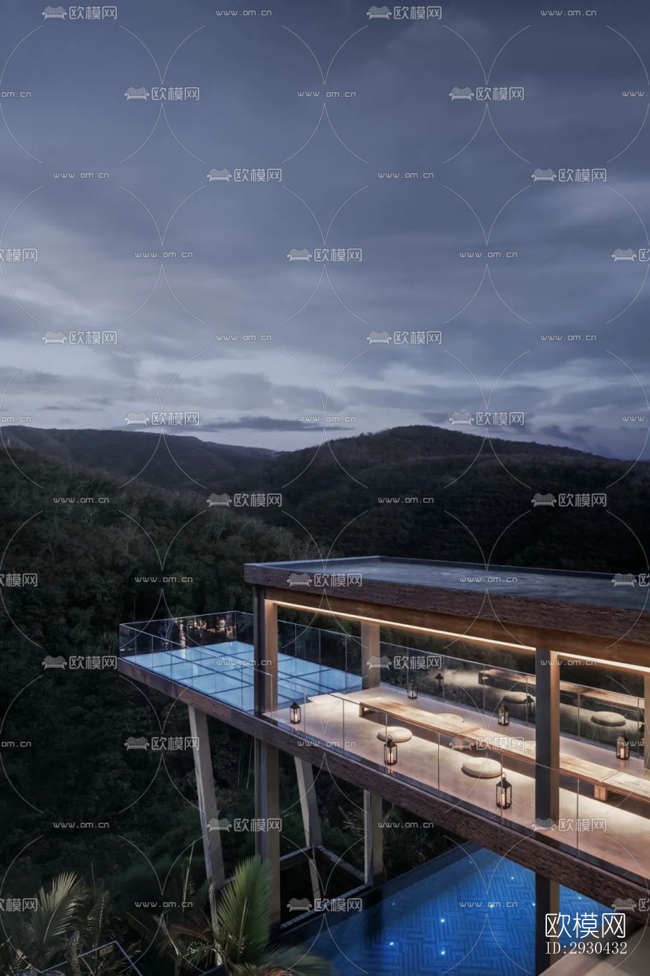 东南亚酒店民宿效果图下载（渲染图2）