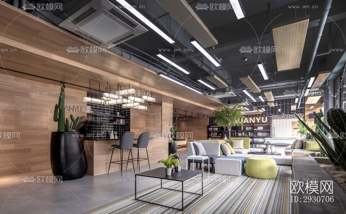 现代酒店民宿效果图下载（渲染图10）