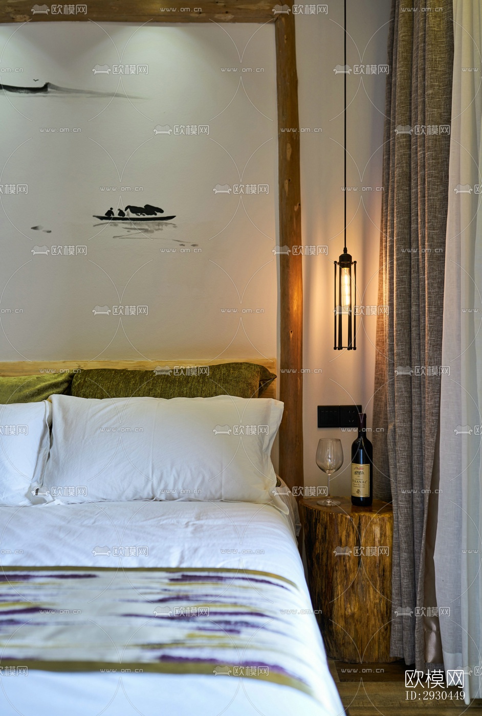 中式酒店民宿效果图下载（渲染图17）