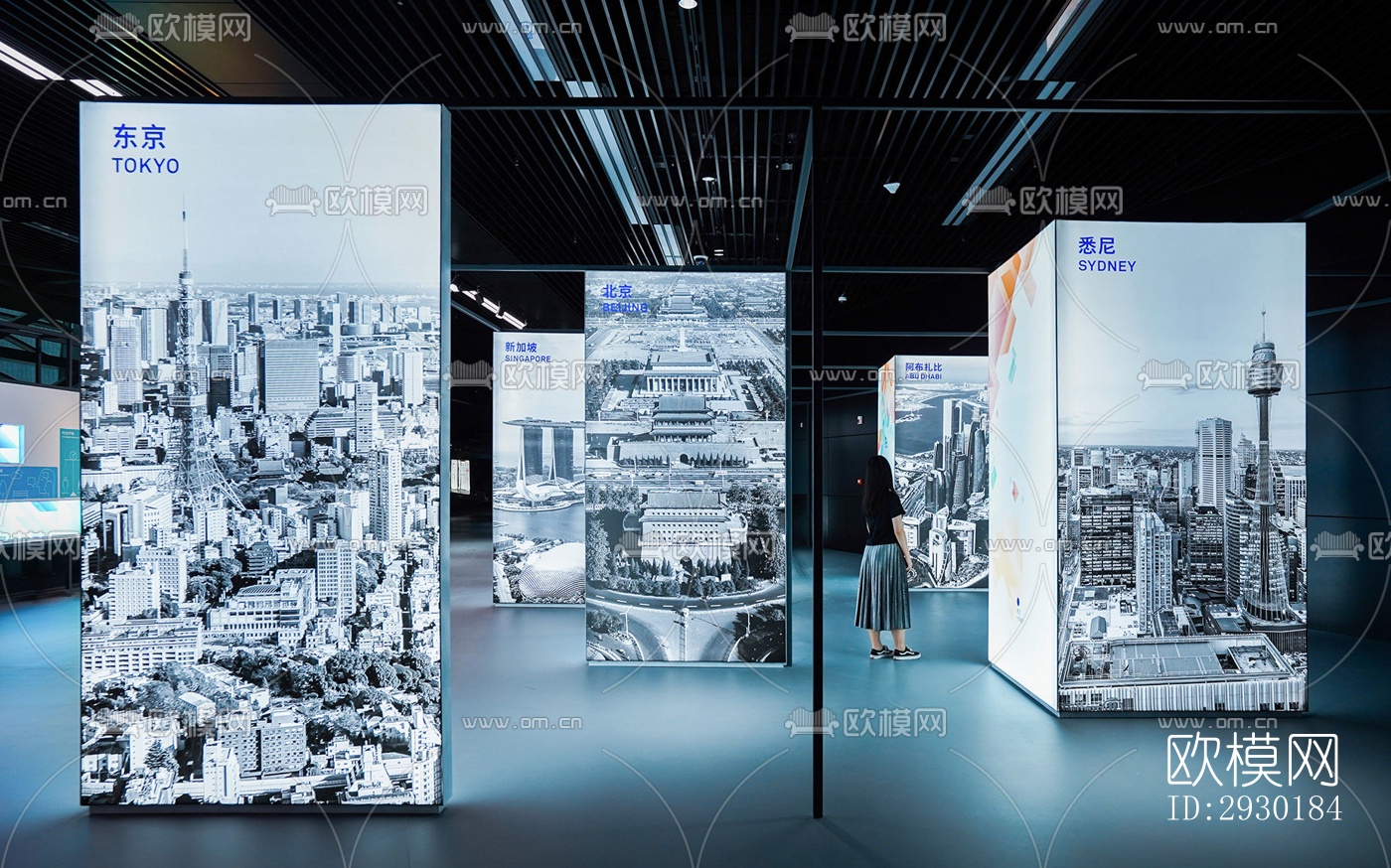 现代展览展厅效果图下载（渲染图8）