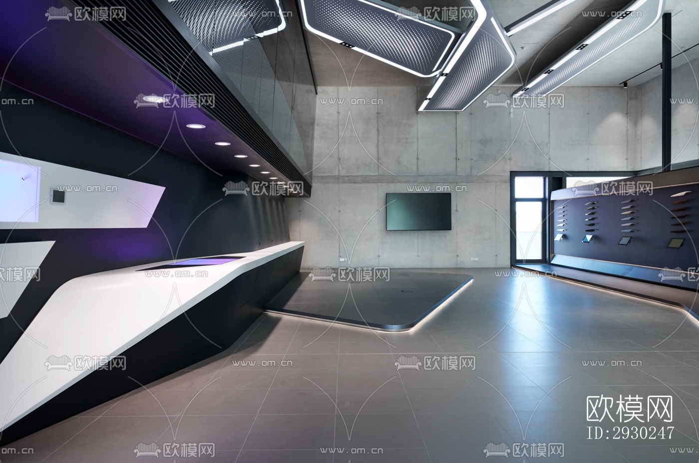 现代展览展厅效果图下载（渲染图6）