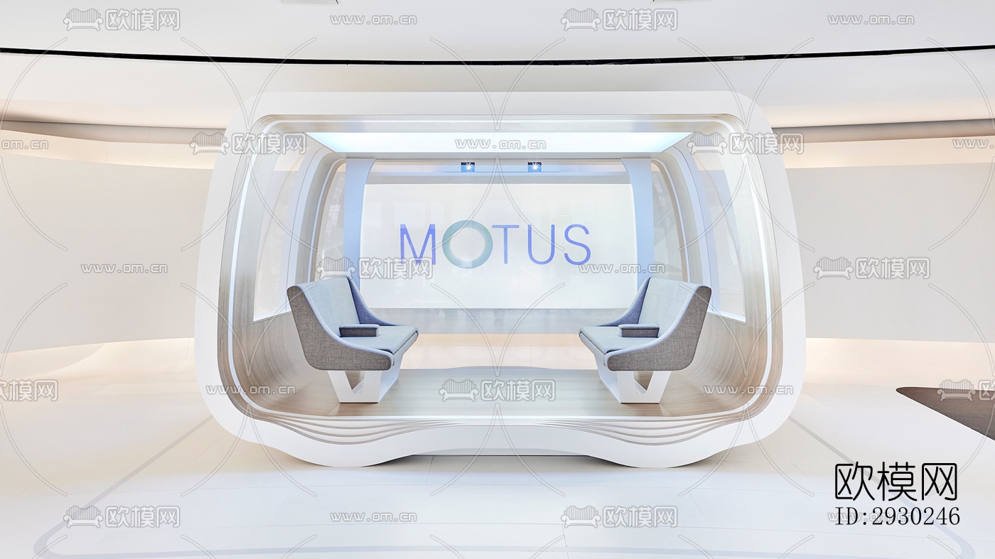 现代展览展厅效果图下载（渲染图5）