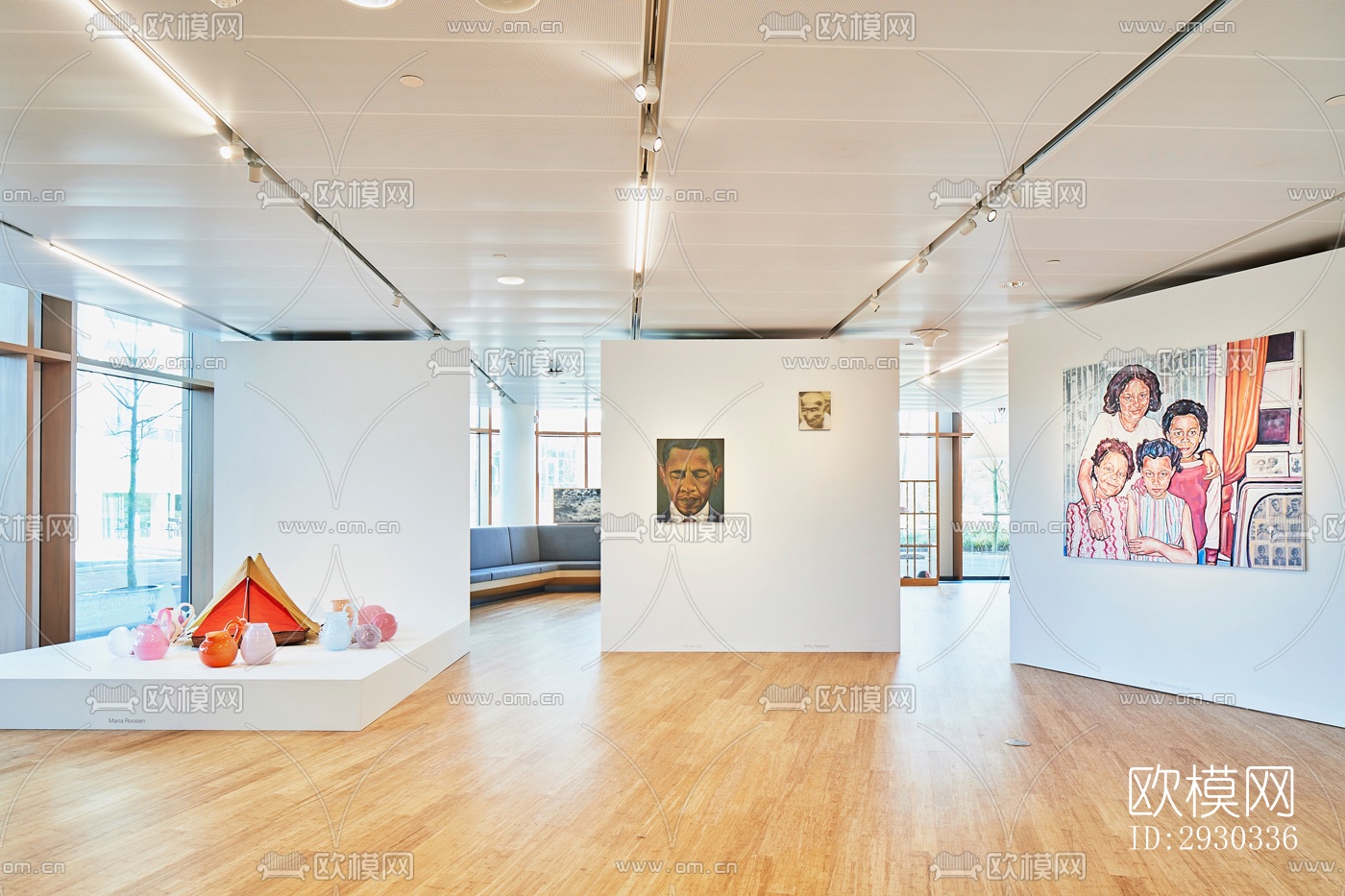 现代展览展厅效果图下载（渲染图10）