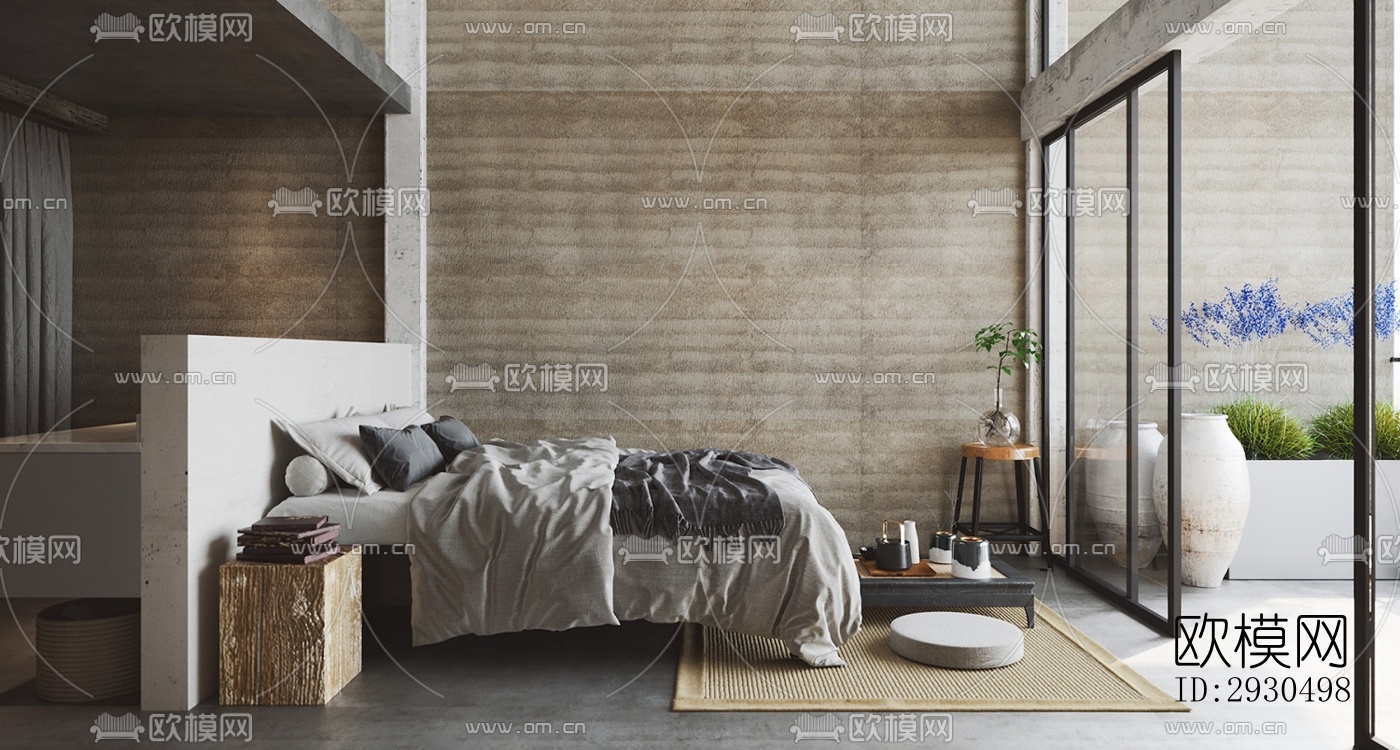 侘寂酒店民宿效果图下载（渲染图3）