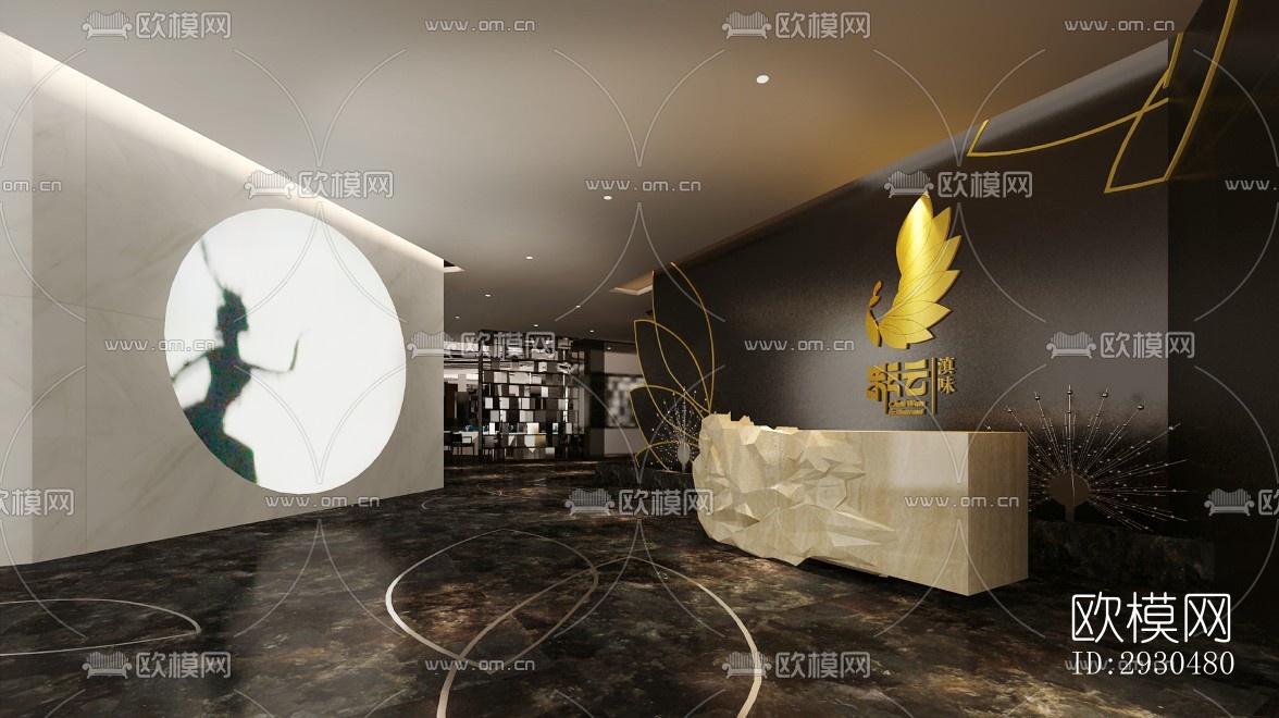 中式酒店民宿效果图下载（渲染图9）