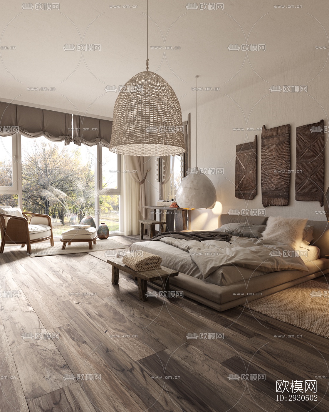 侘寂酒店民宿效果图下载（渲染图4）