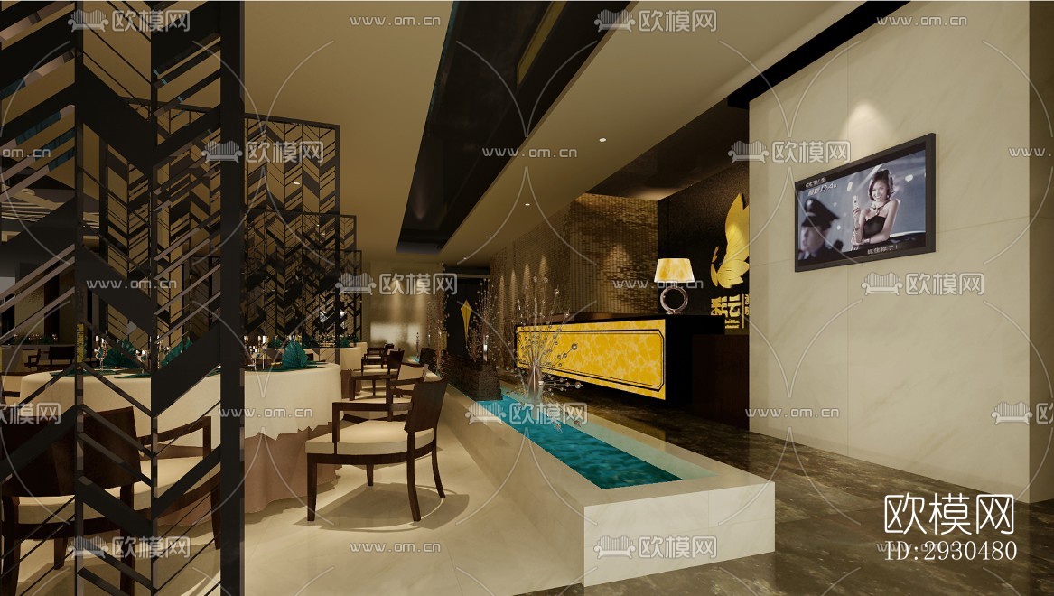 中式酒店民宿效果图下载（渲染图2）