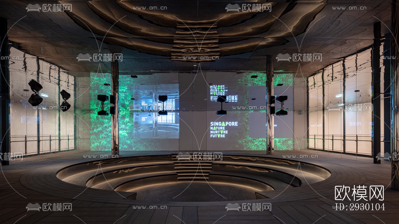 工业风展览展厅效果图下载（渲染图11）